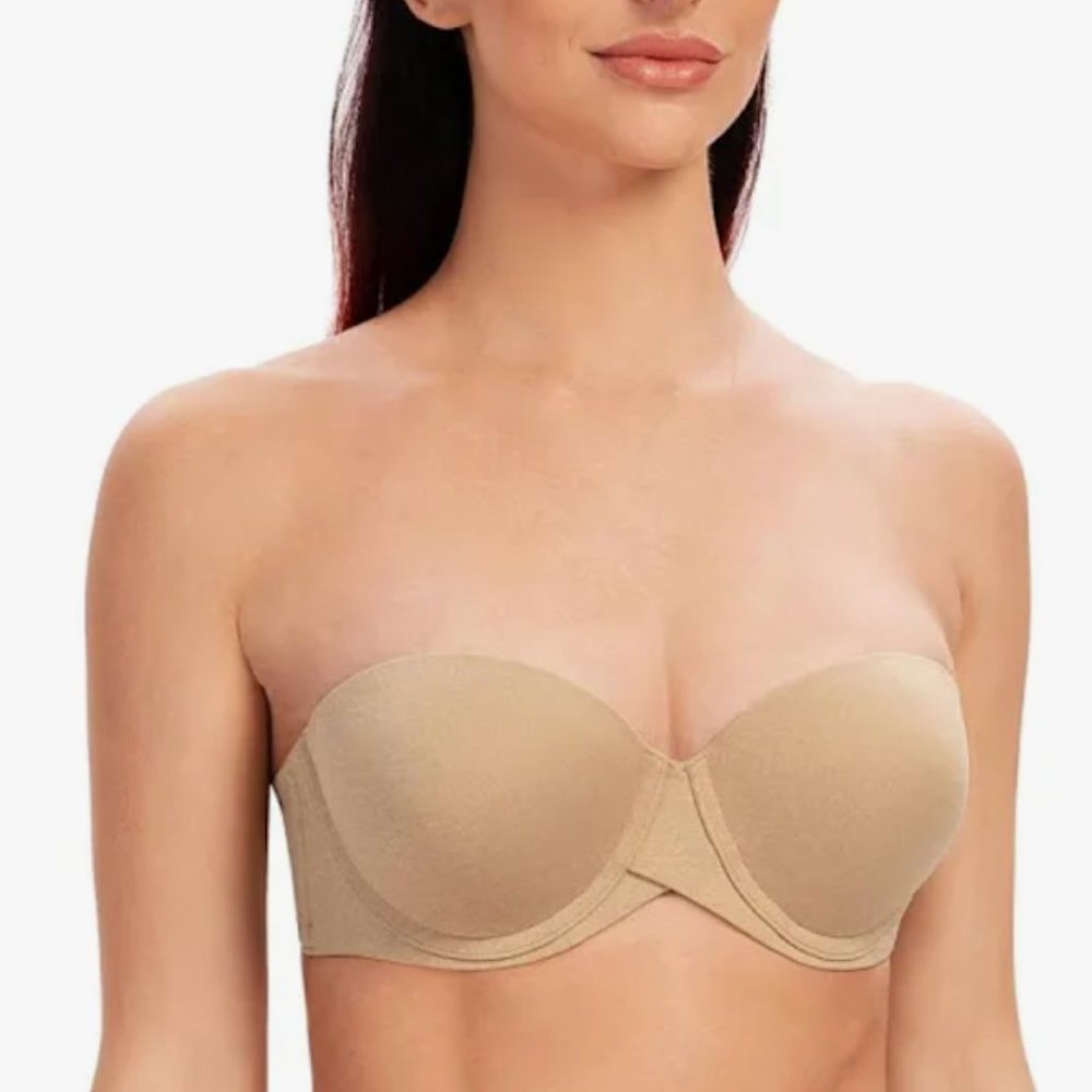 Meleneca Women's Underwire Smooth Multi-Way Uplift Padded Push up strapless Bra